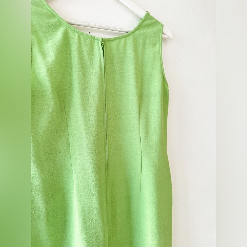 Vintage - Sleeveless Maxi Dress - Bright Green - Size 12 - Picture 6 of 8